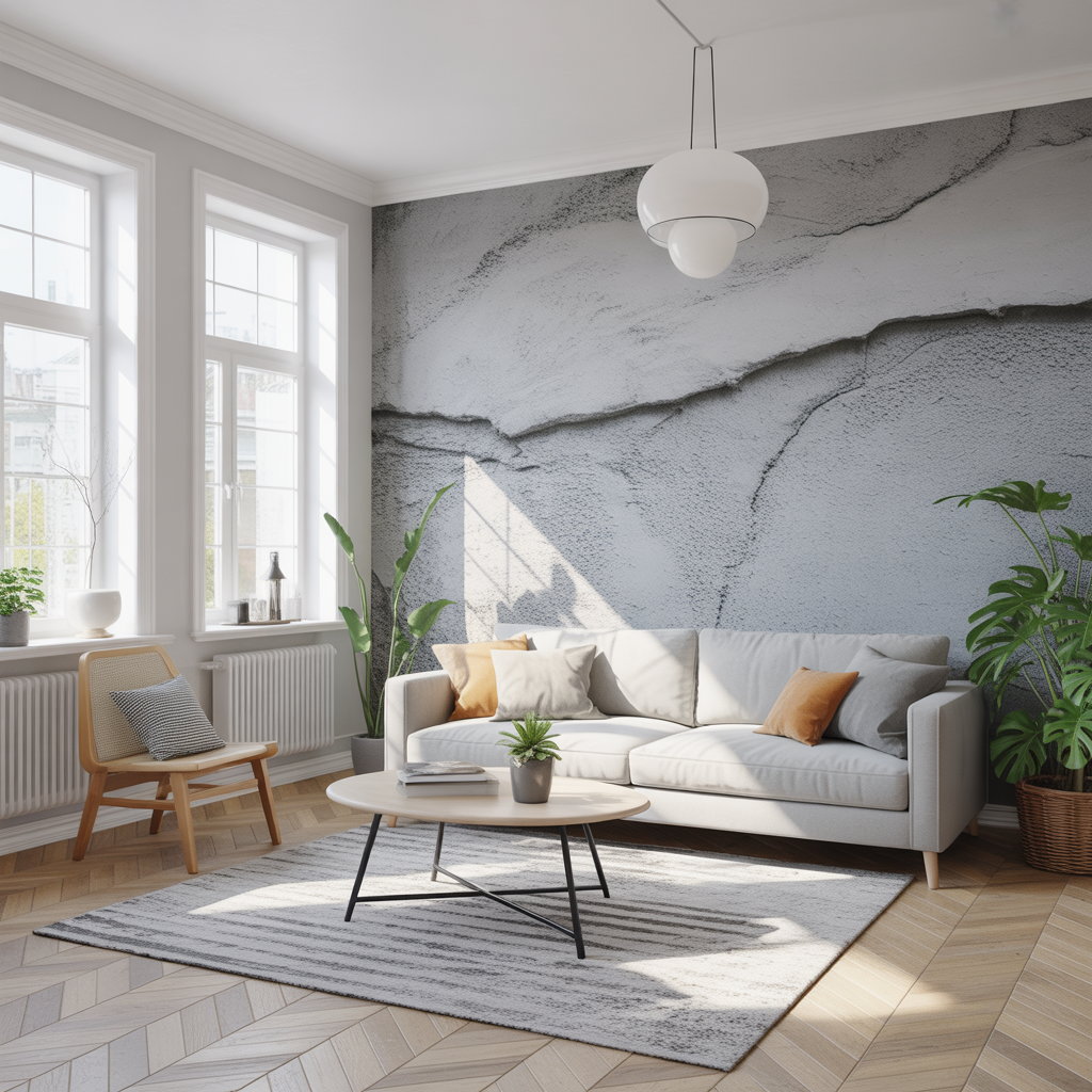 1.Hur skapar du en betonglook pa vaggen med malarfarg